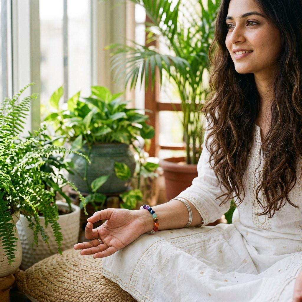7 Chakra Bracelet — lifestyle shot | Kubair