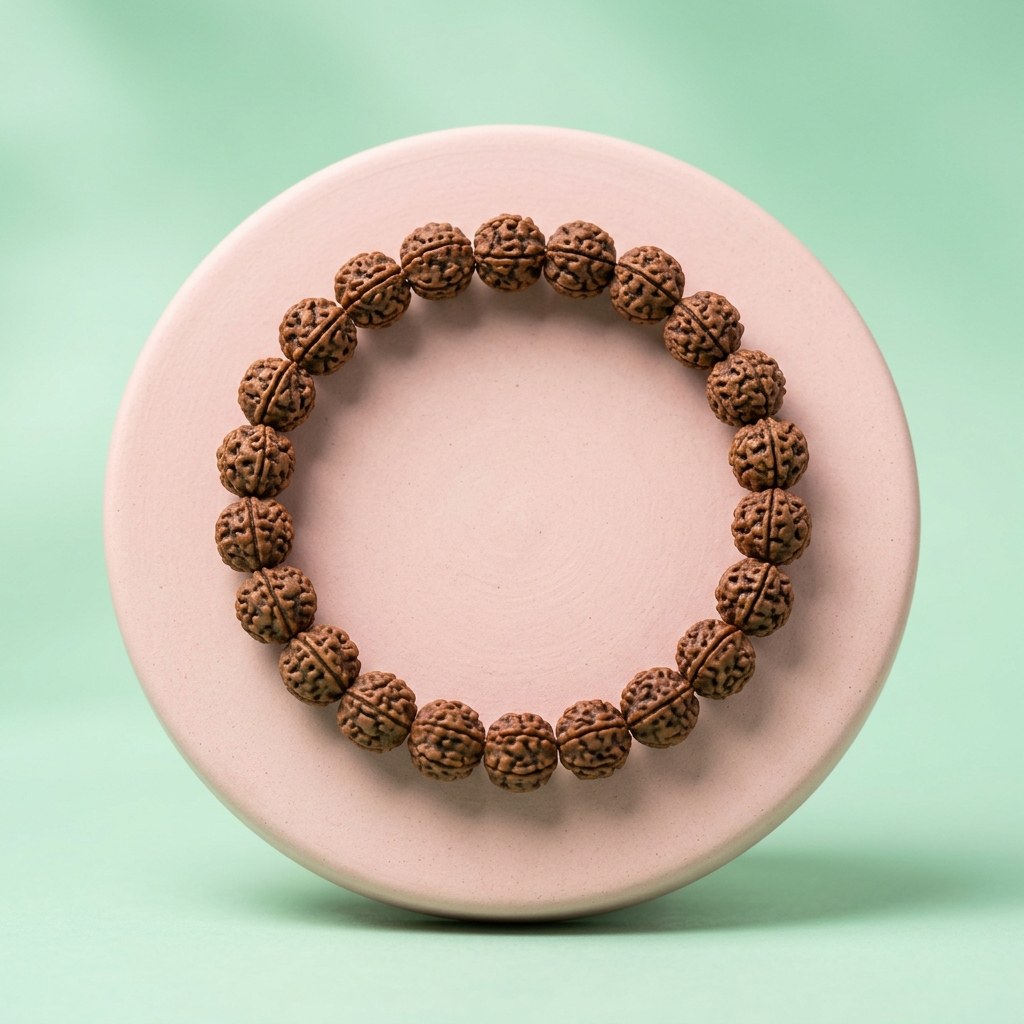 7 Mukhi Rudraksha Bracelet — studio product photo | Kubair