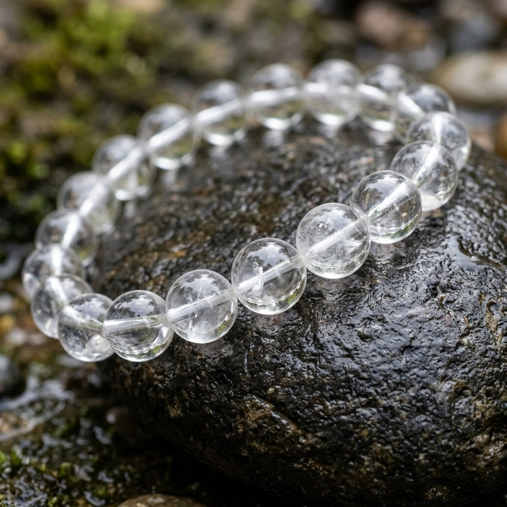 Clear Quartz Bracelet — close-up detail | Kubair
