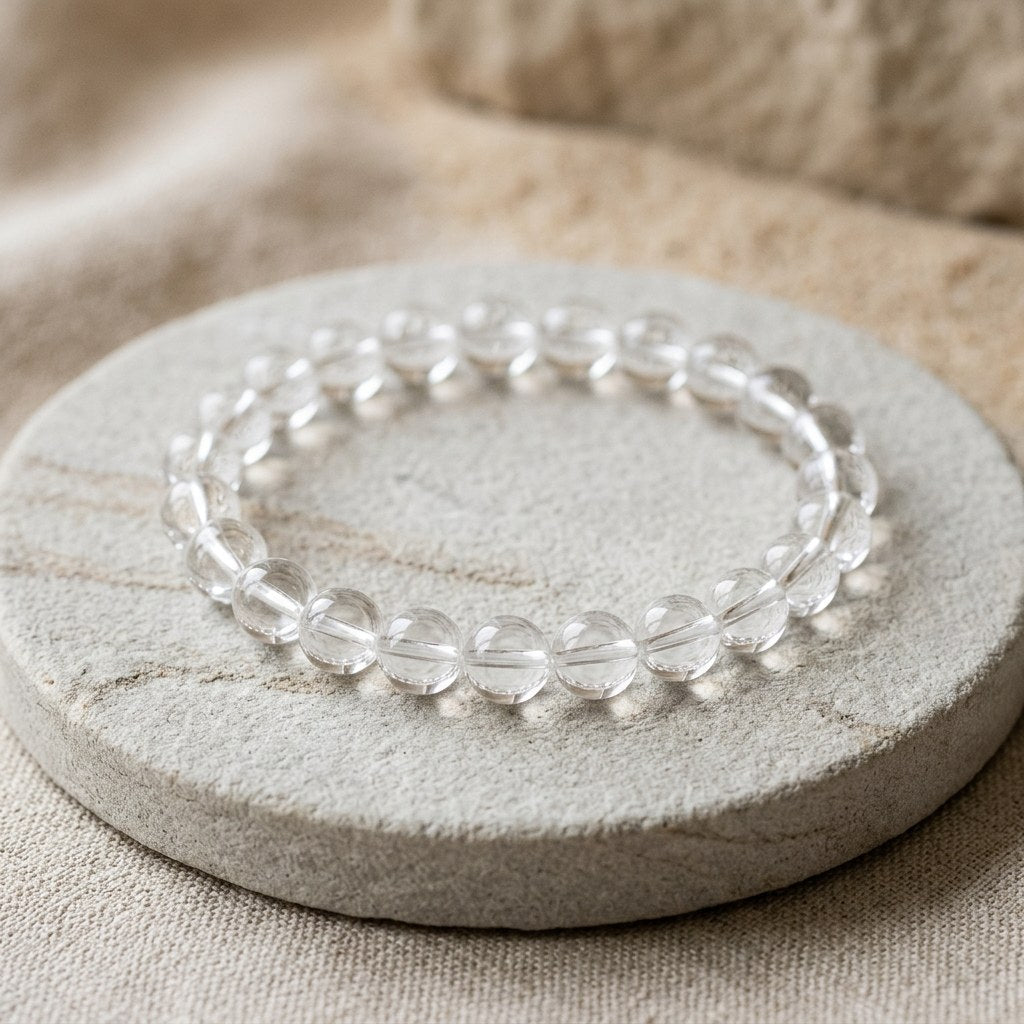 Clear Quartz Bracelet — studio product photo | Kubair