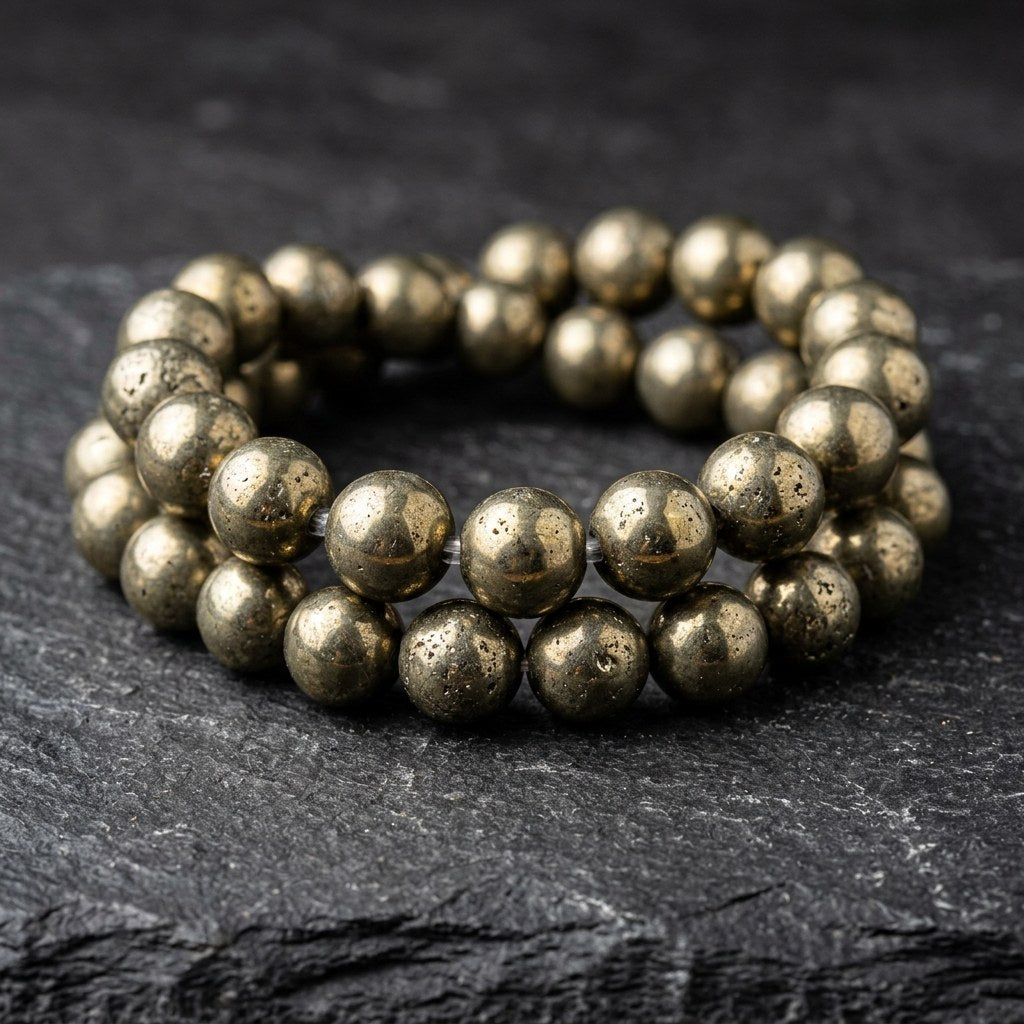 Pyrite Bracelet — close-up detail | Kubair