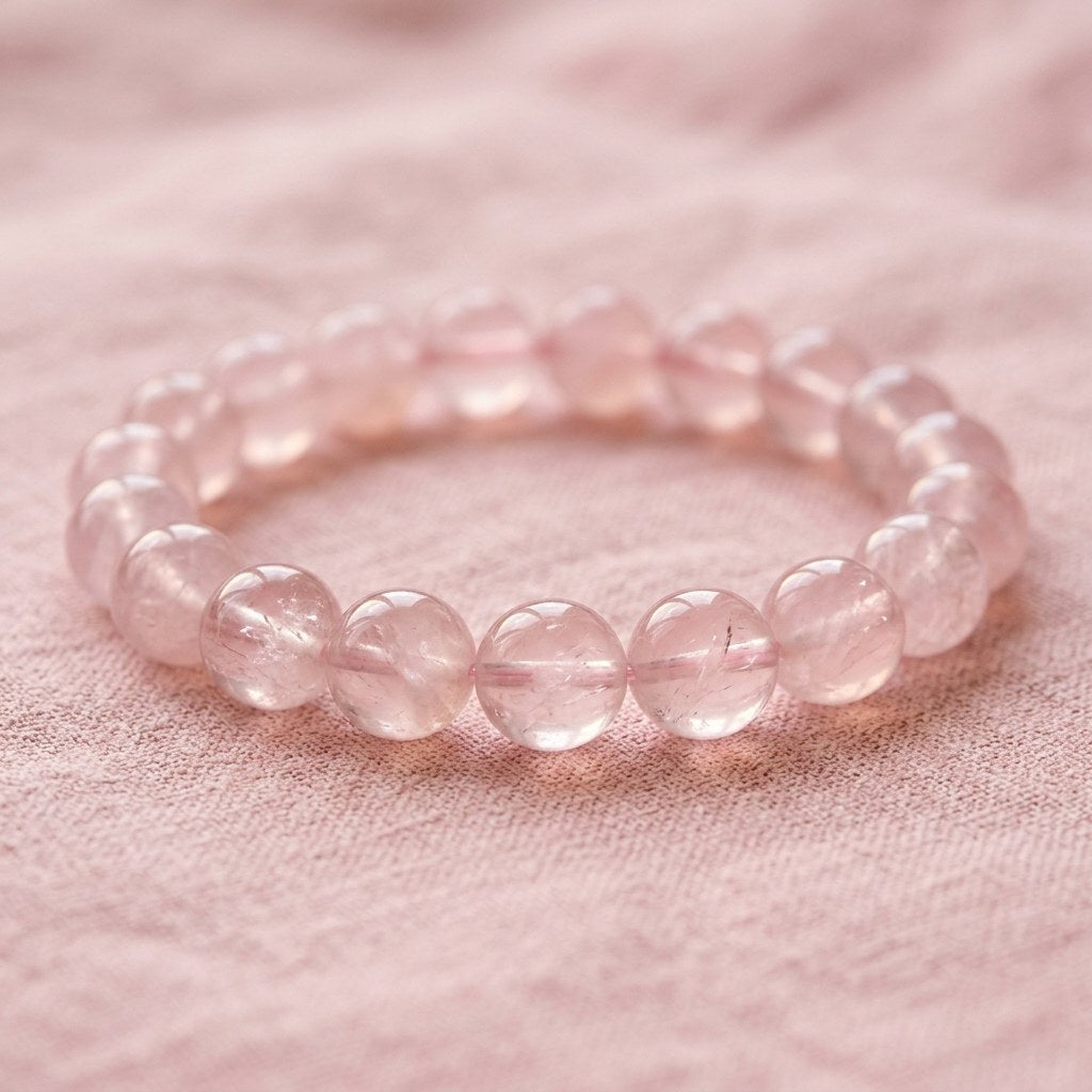 Rose Quartz Bracelet — close-up detail | Kubair