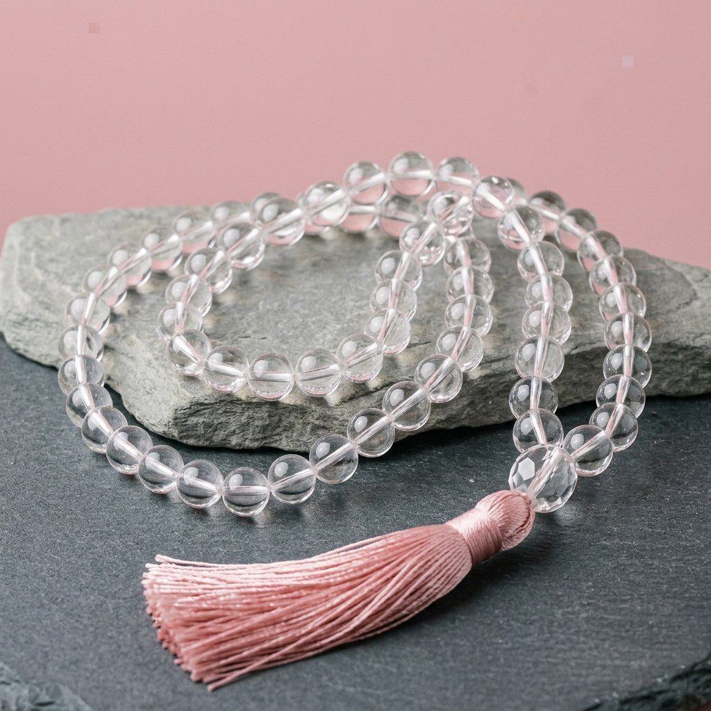 Sphatik Crystal Mala — studio product photo | Kubair